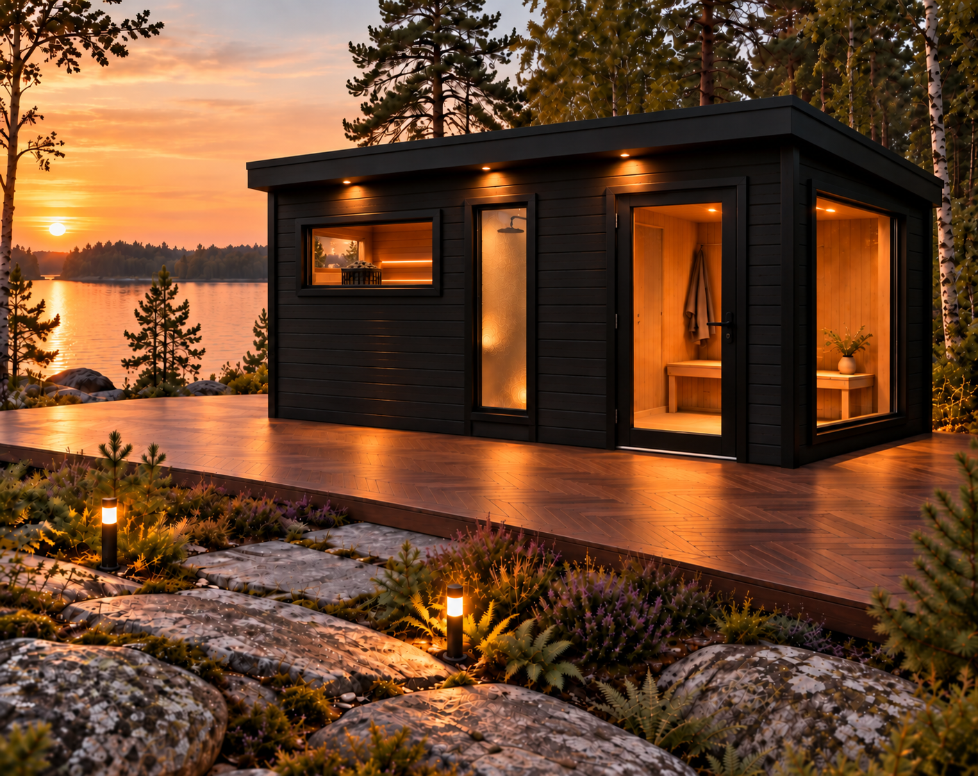 Valmis Compact-sauna mökille, pihalle tai vapaa-ajan käyttöön